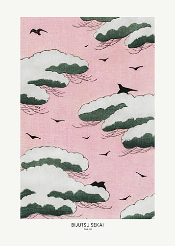 Pink Sky Art Print by Bijutsu Sekai