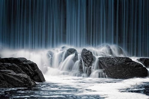 The Blue Curtain Art Print by Keijo Savolainen