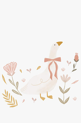 Whimsical Garden Goose Art Print