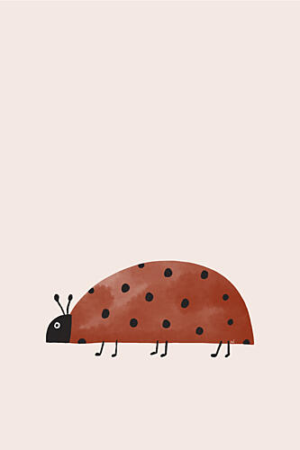 Cute Red Ladybug Art Print