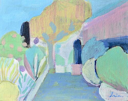 Pastel Garden Path Art Print
