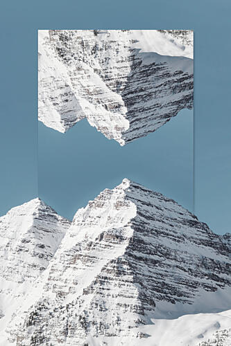 Mirrored Winter Peaks Art Print
