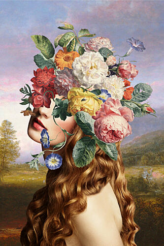 Floral Dream Portrait Art Print