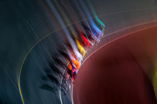 Dynamic Color Streaks Art Print by Unknown