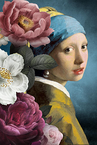 Floral Pearl Woman Art Print