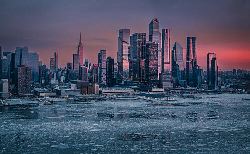 Frozen Nyc Skyline Art Print by Wei David Dai