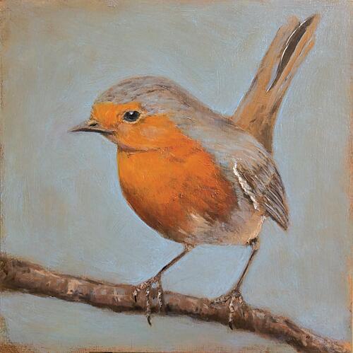 Peaceful Robin Perch Art Print