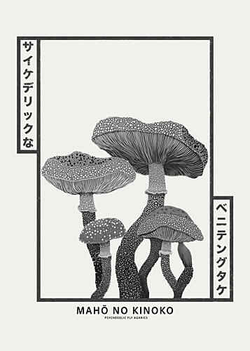 Psychedelic Fly Agarics Art Print