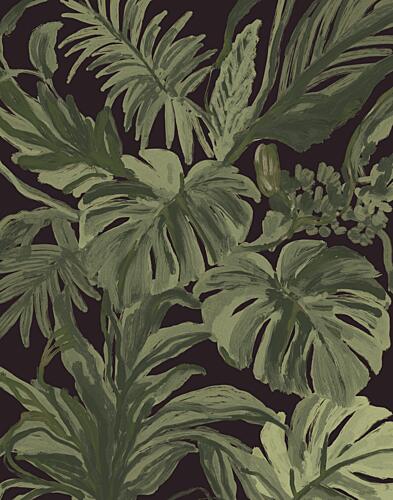 Dark Tropical Foliage Art Print
