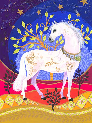 Majestic White Horse Art Print