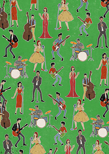 Rockabilly Music Scene Art Print