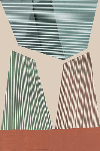 Abstract Geometric Forms Art Print by Cartissi