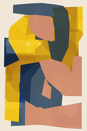 Modern Abstract Collage Art Print by Cartissi