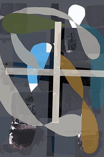 Abstract Cross Composition Art Print by Cartissi