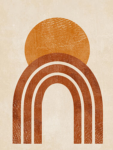 Earthy Sun Arch Art Print by Imaginative