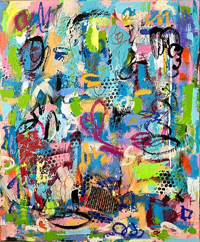 Vibrant Abstract Energy Art Print by Irene Chua
