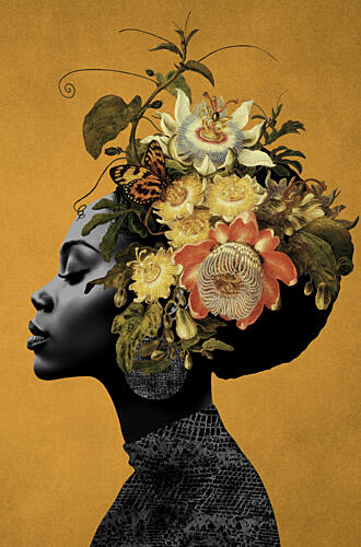 Serene Floral Portrait Art Print