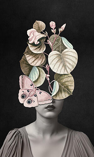 Elegant Butterfly Botanicals Art Print