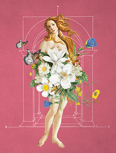 Floral Venus Beauty Art Print