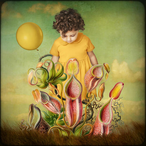 Curious Childs Fantasy Garden Art Print
