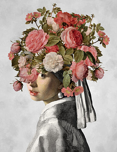 Girl with Floral Crown Art Print