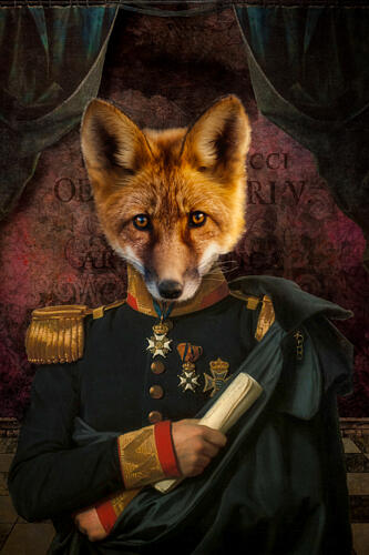 Regal Fox Officer Art Print