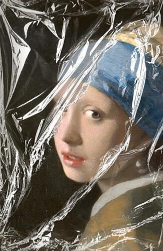 Mysterious Wrapped Girl Art Print