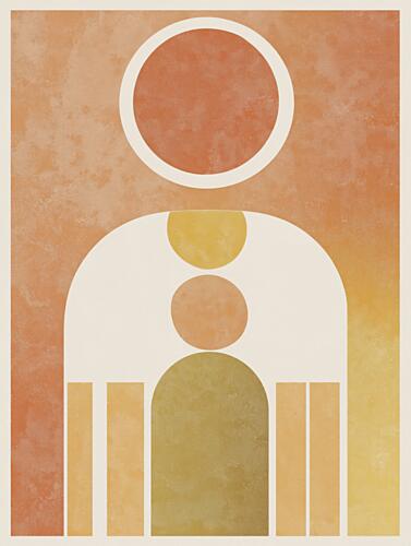 Desert Sun Balance Art Print by Imaginative