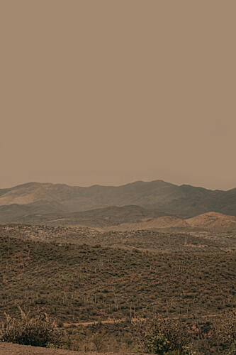 Arid Mountain Horizon Art Print