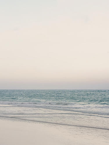 Serene Beach Waves Art Print