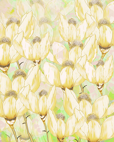Soft Yellow Blooms Art Print