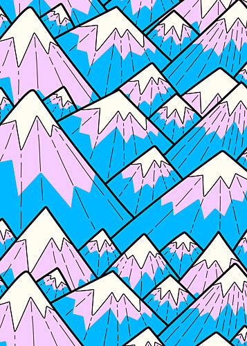Geometric Mountain Peaks Art Print