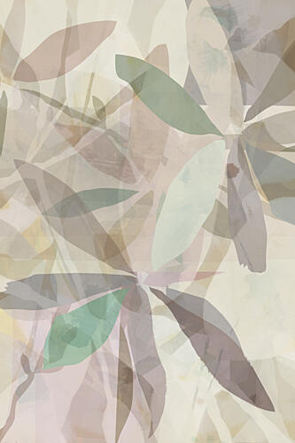 Soft Abstract Leaves Art Print by Cartissi