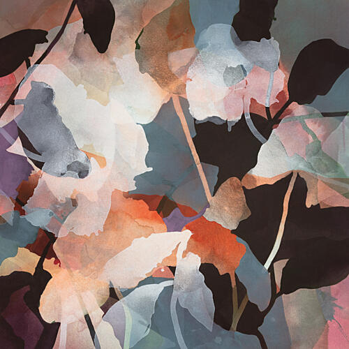 Moody Abstract Botanicals Art Print by Ida Kopperud