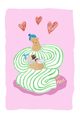 Sweet Mother Baby Hug Art Print