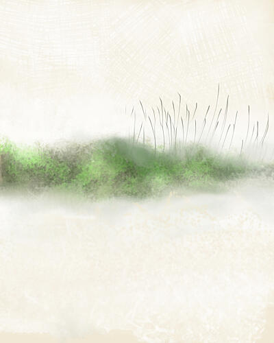 Soft Misty Landscape Art Print