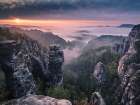 Sunrise On The Rocks Art Print
