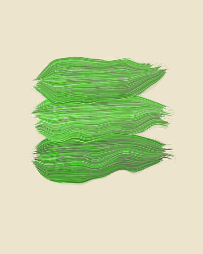 Vibrant Green Strokes Art Print