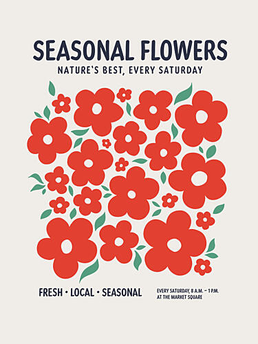 Fresh Seasonal Flowers Art Print