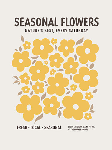 Cheerful Yellow Flowers Art Print