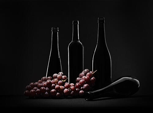 Dark Wine Still Life Art Print