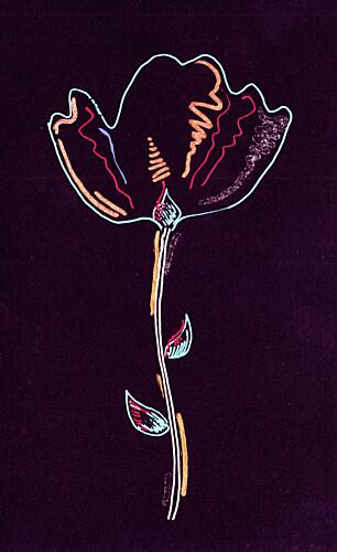 Neon Abstract Bloom Gold Print