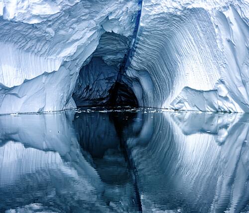 Deep Blue Ice Cave Art Print