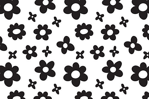 Blackblossompattern Art Print