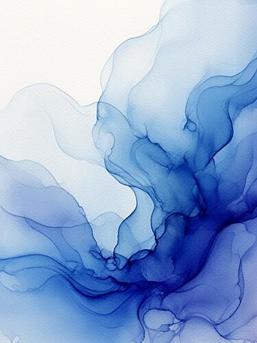 Ethereal Blue Flow Art Print