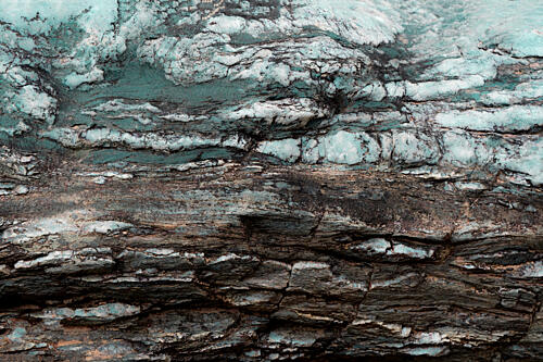 Teal Stone Layers Art Print by Studio Meikle