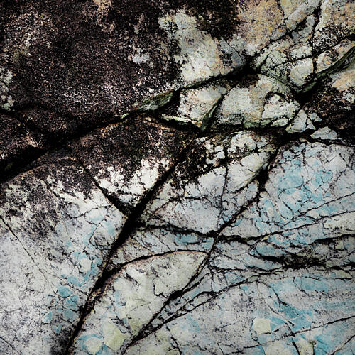 Blue Stone Textures Art Print by Studio Meikle