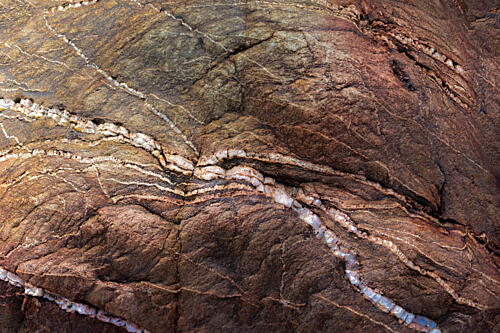 Earthy Veined Rock Art Print by Studio Meikle