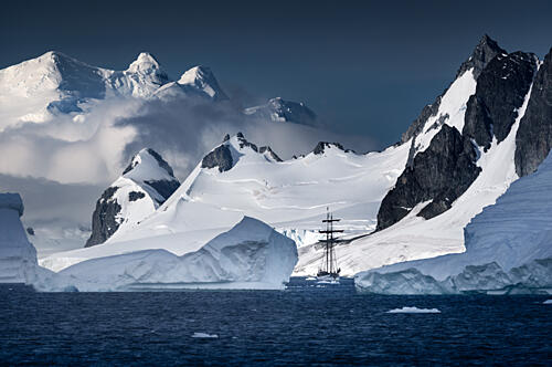 Tall Ship Icy Waters Art Print