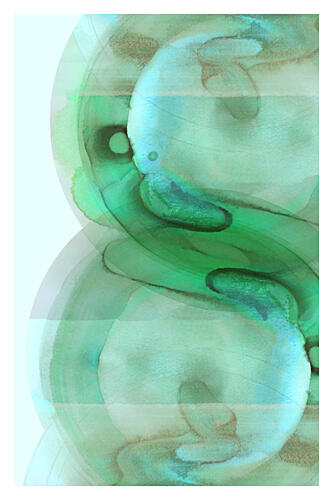 Ethereal Green Flow Art Print by Cartissi